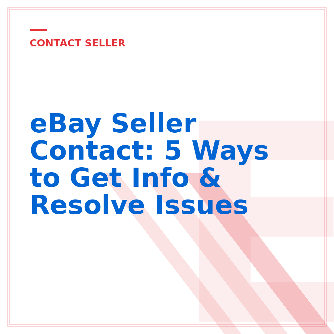 eBay Seller Contact: 5 Ways to Get Info & Resolve Issues