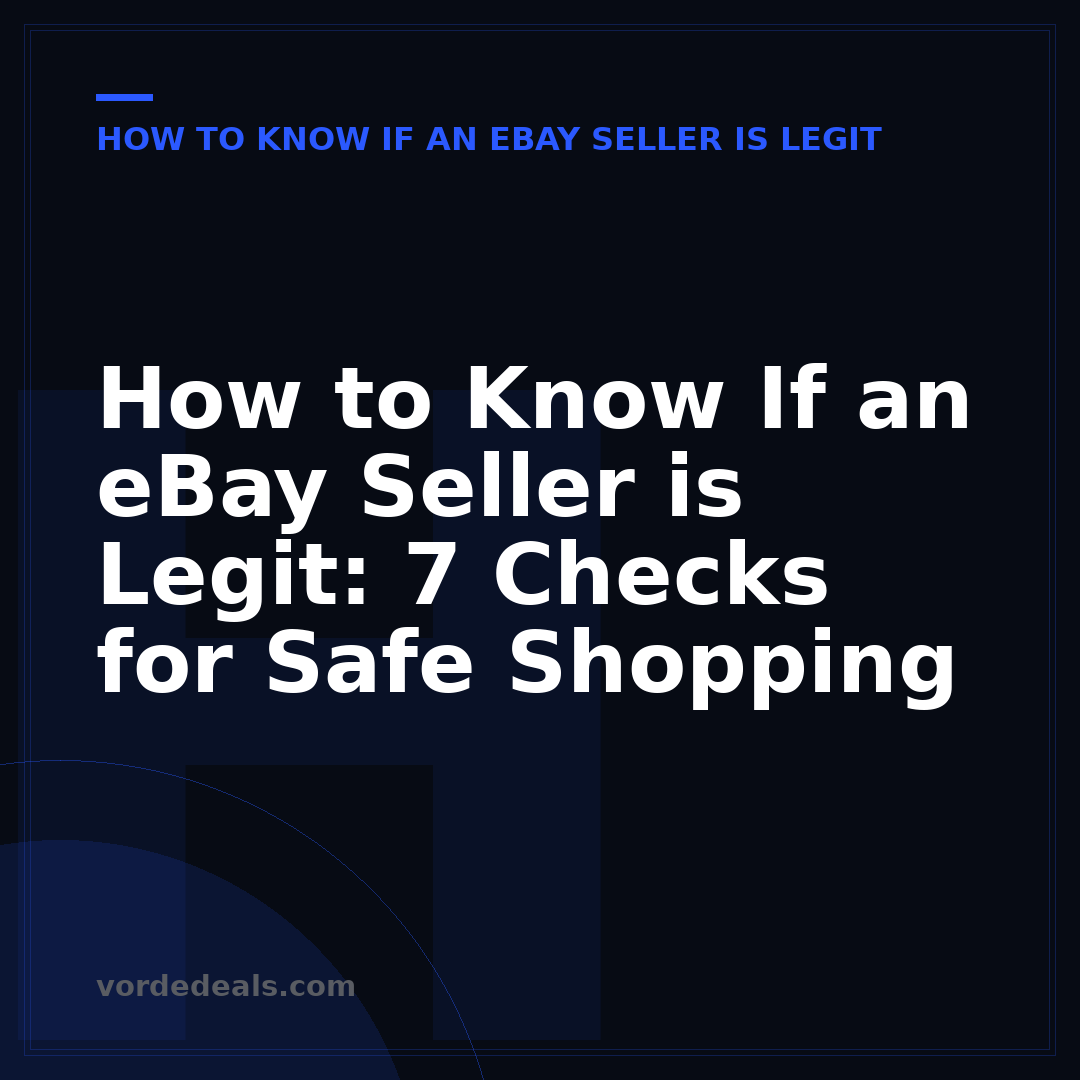 How to Know If an eBay Seller is Legit: 7 Checks for Safe Shopping