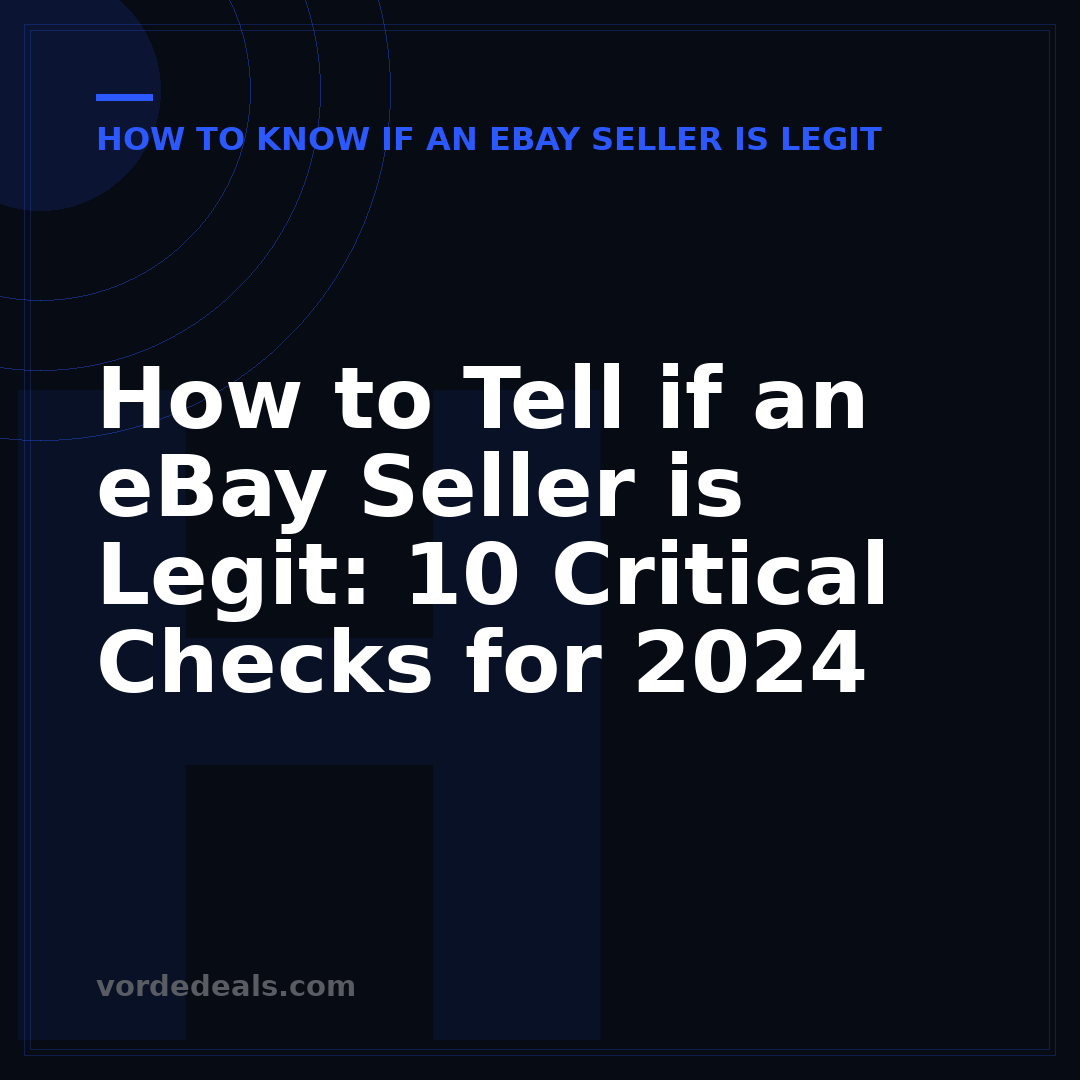 How to Tell if an eBay Seller is Legit: 10 Critical Checks for 2024