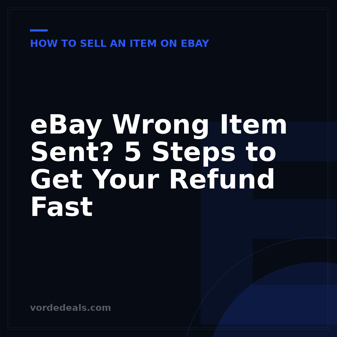eBay Wrong Item Sent? 5 Steps to Get Your Refund Fast