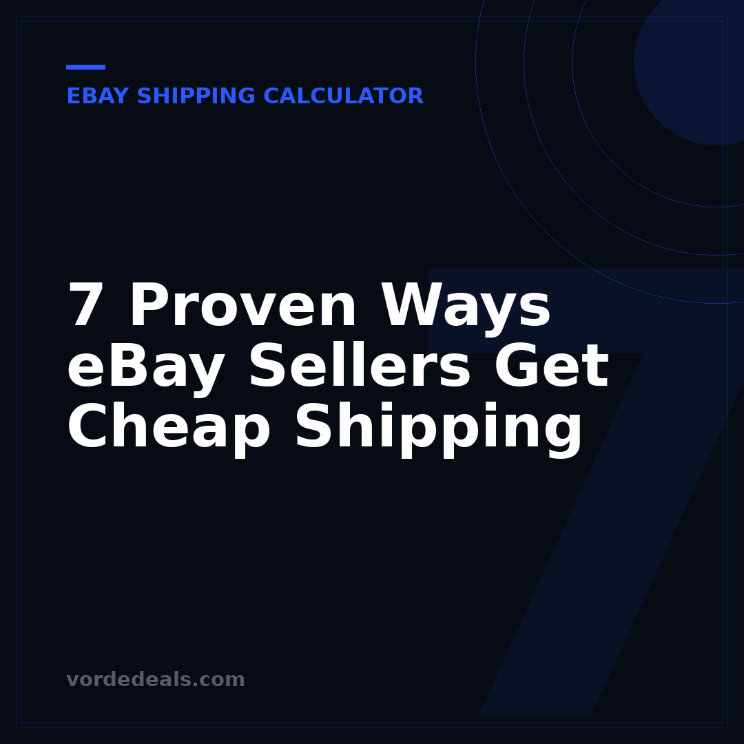 7 Proven Ways eBay Sellers Get Cheap Shipping