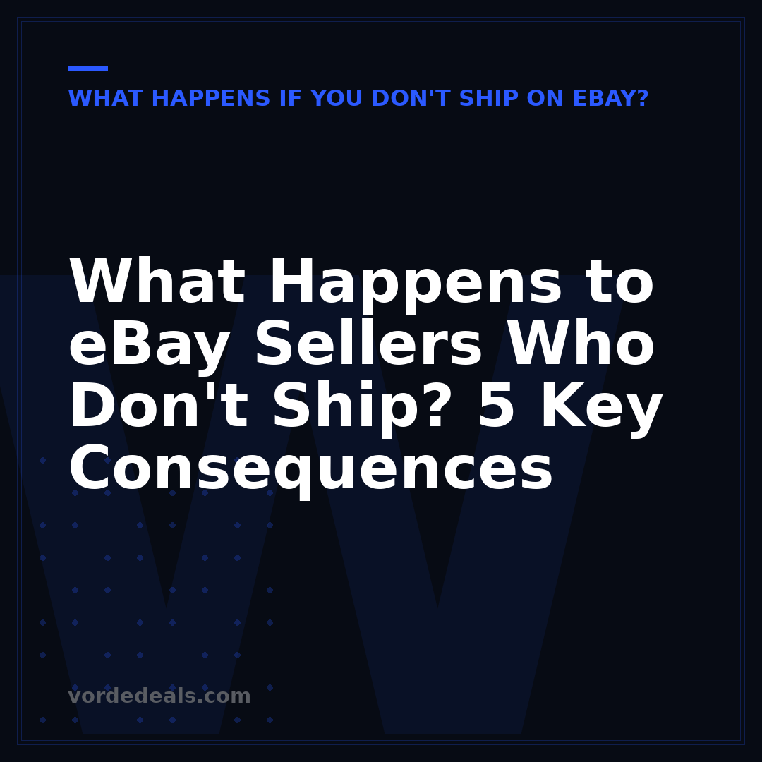 What Happens to eBay Sellers Who Don't Ship? 5 Key Consequences