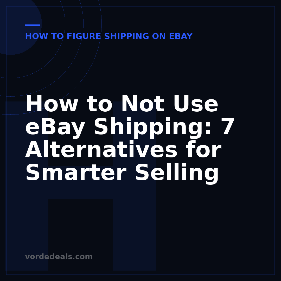 How to Not Use eBay Shipping: 7 Alternatives for Smarter Selling