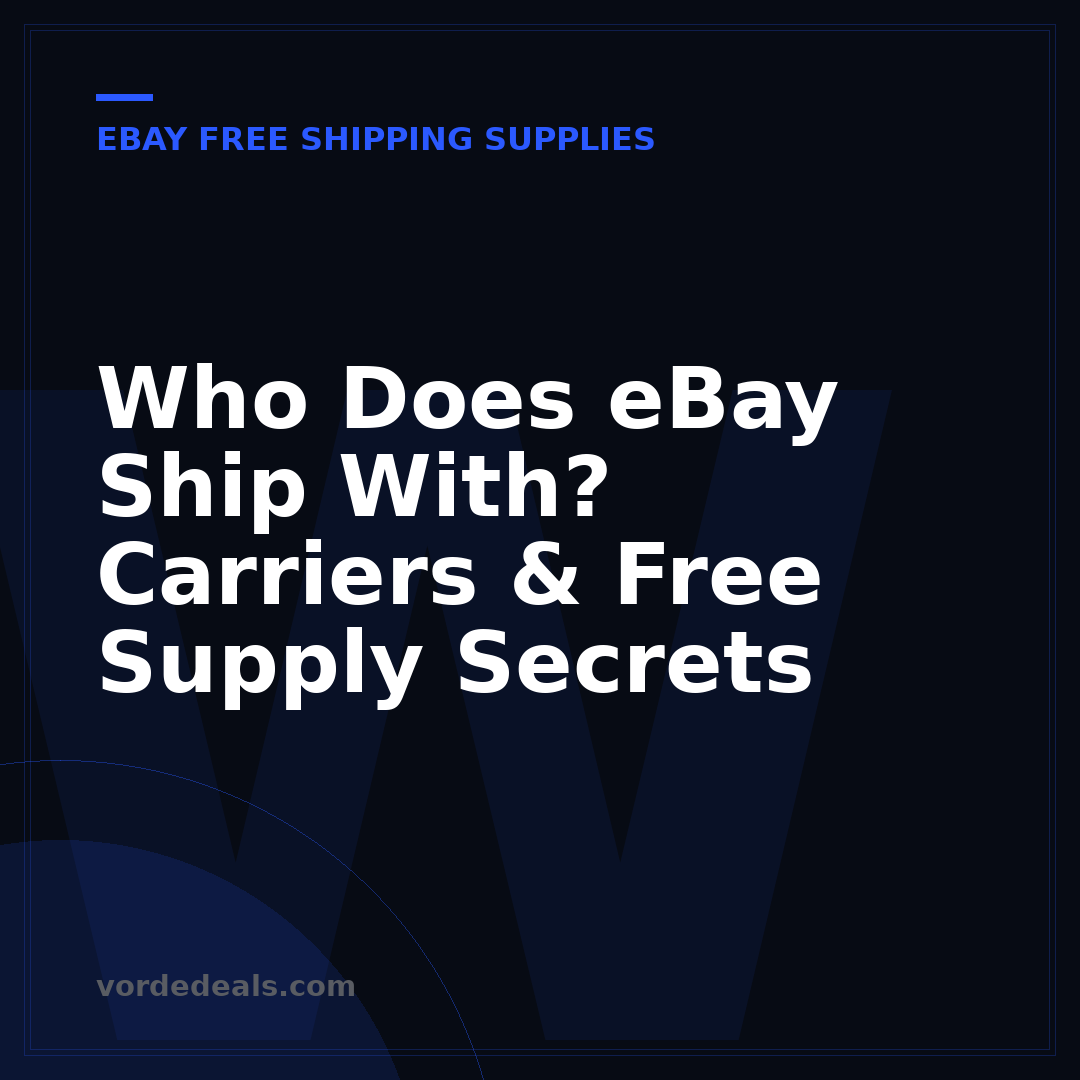 Who Does eBay Ship With? Carriers & Free Supply Secrets