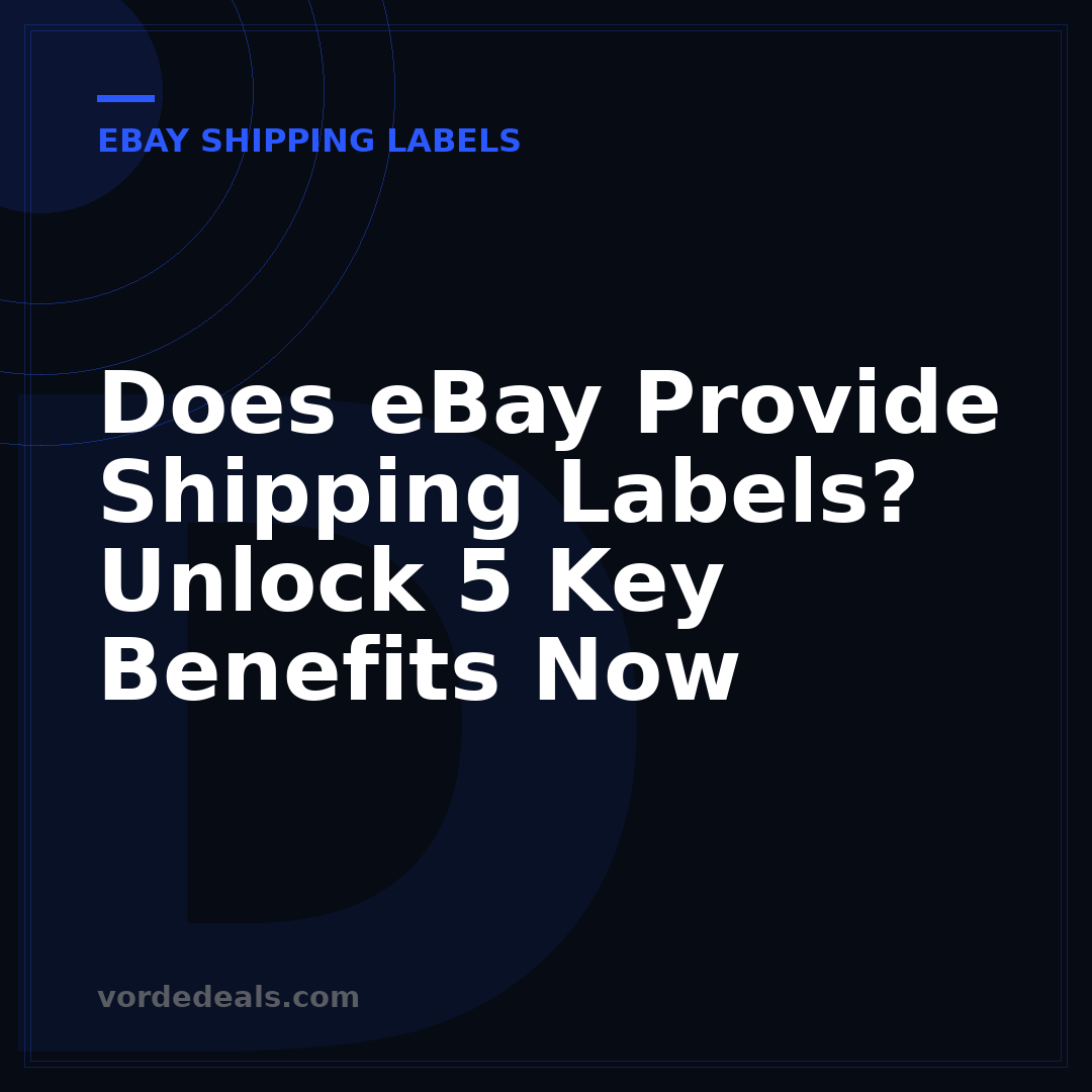 Does eBay Provide Shipping Labels? Unlock 5 Key Benefits Now