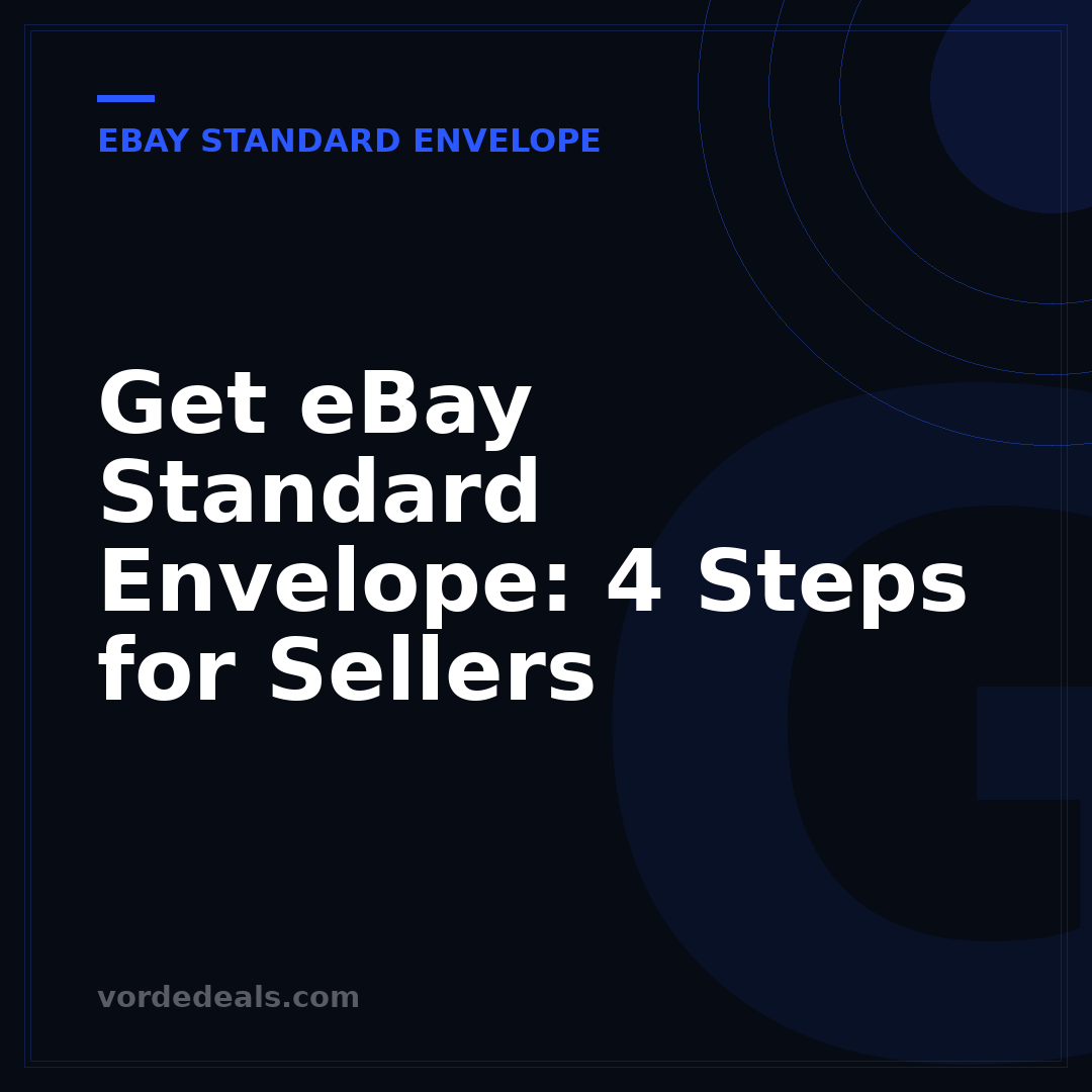 Get eBay Standard Envelope: 4 Steps for Sellers