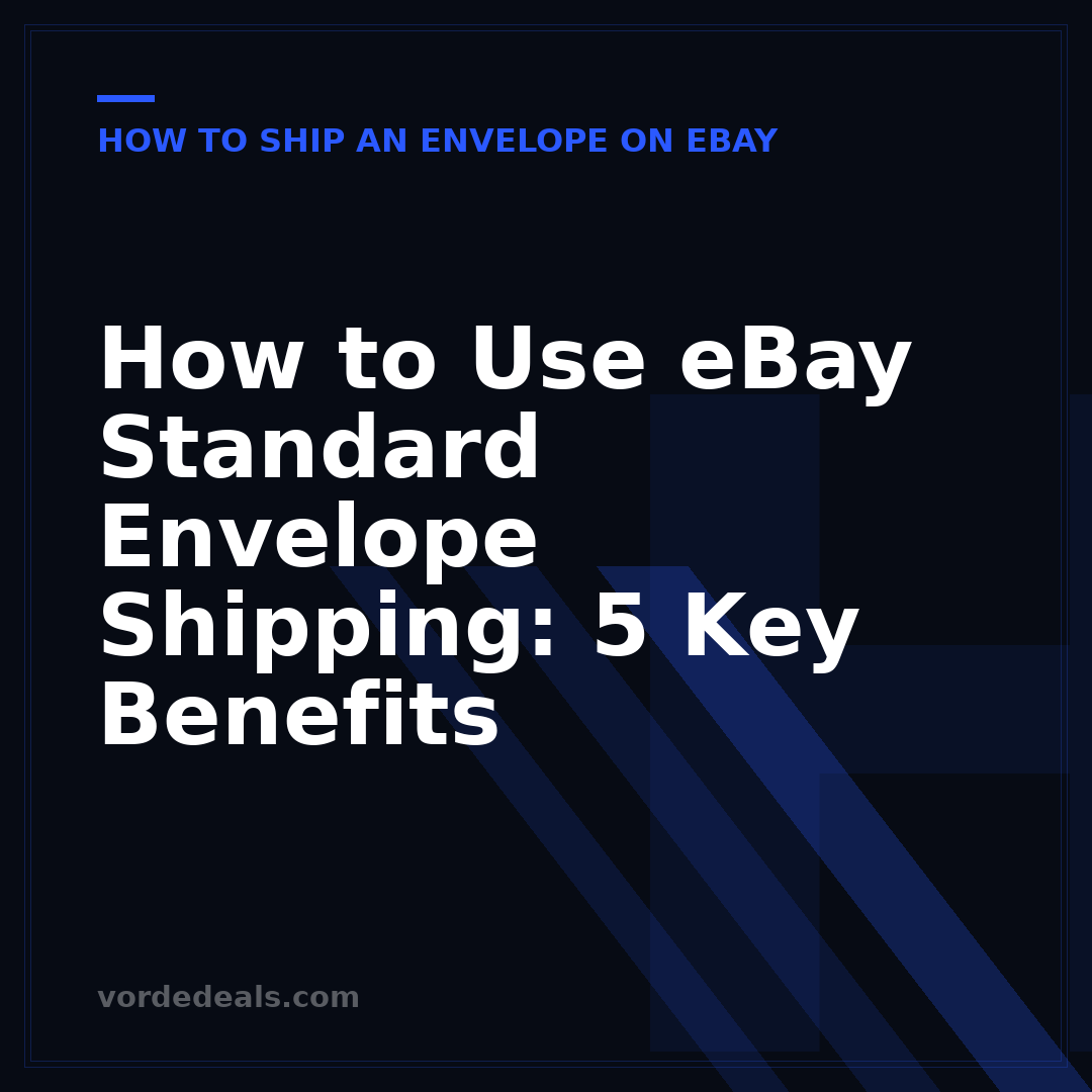 How to Use eBay Standard Envelope Shipping: 5 Key Benefits