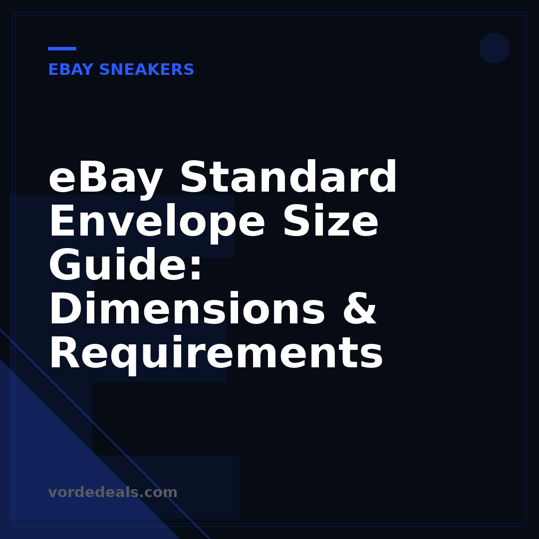 eBay Standard Envelope Size Guide: Dimensions & Requirements