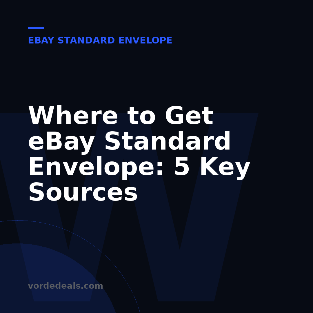 Where to Get eBay Standard Envelope: 5 Key Sources