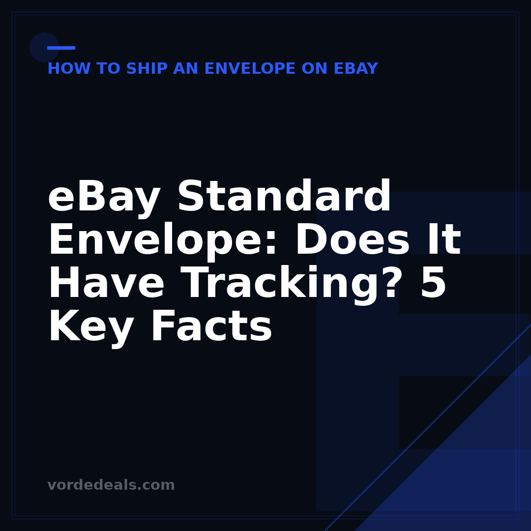 eBay Standard Envelope: Does It Have Tracking? 5 Key Facts