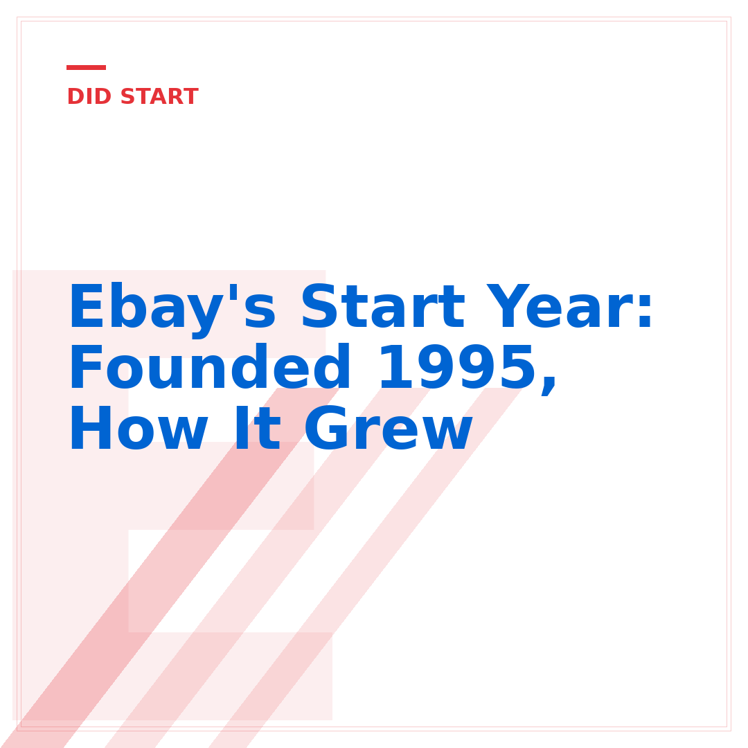 Ebay's Start Year: Founded 1995, How It Grew