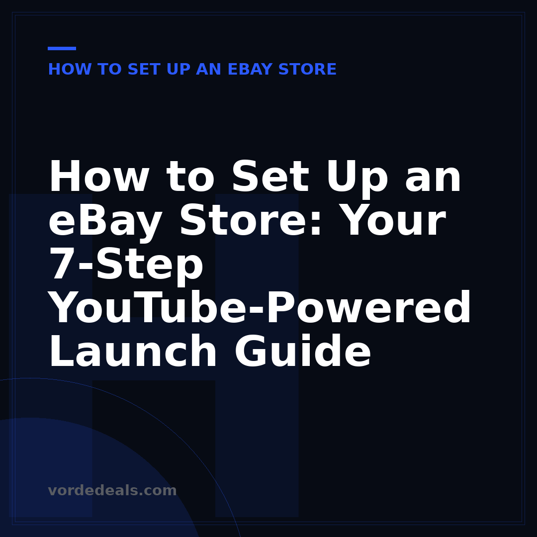 How to Set Up an eBay Store: Your 7-Step YouTube-Powered Launch Guide