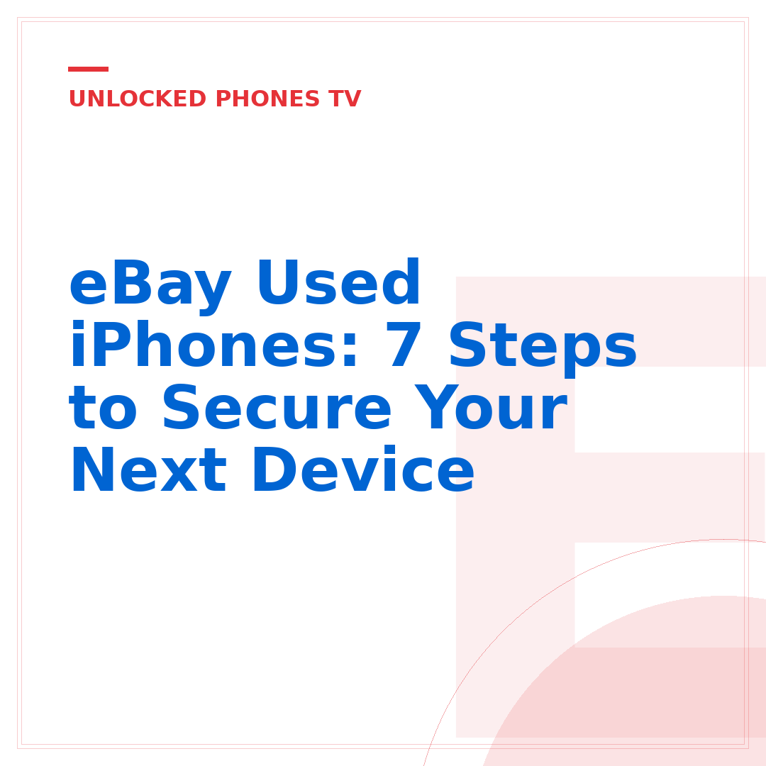 eBay Used iPhones: 7 Steps to Secure Your Next Device