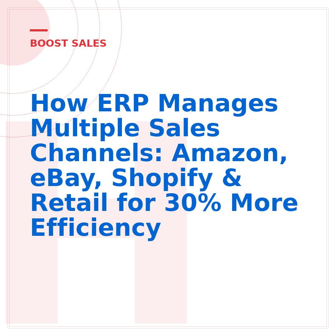 How ERP Manages Multiple Sales Channels: Amazon, eBay, Shopify & Retail for 30% More Efficiency