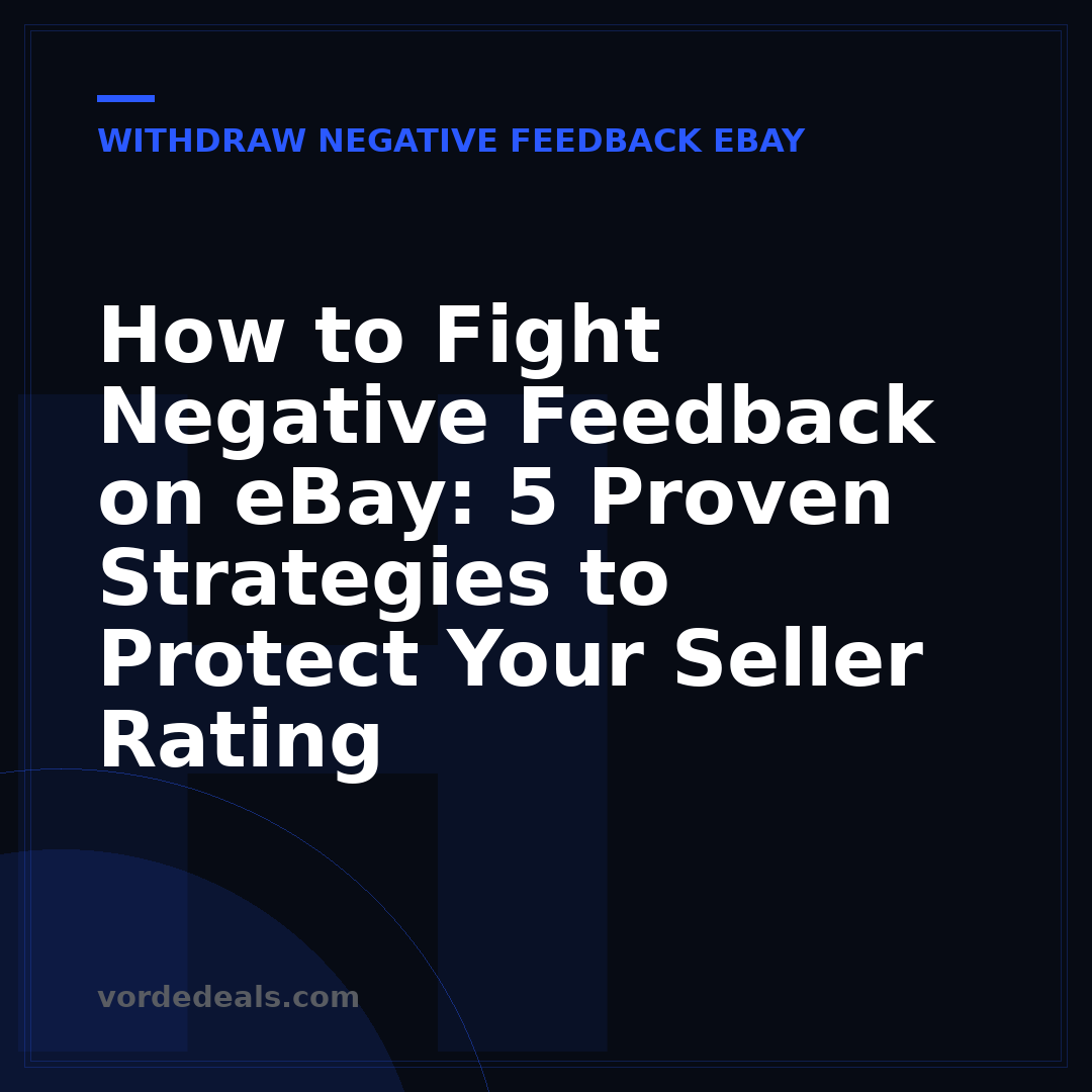 How to Fight Negative Feedback on eBay: 5 Proven Strategies to Protect Your Seller Rating