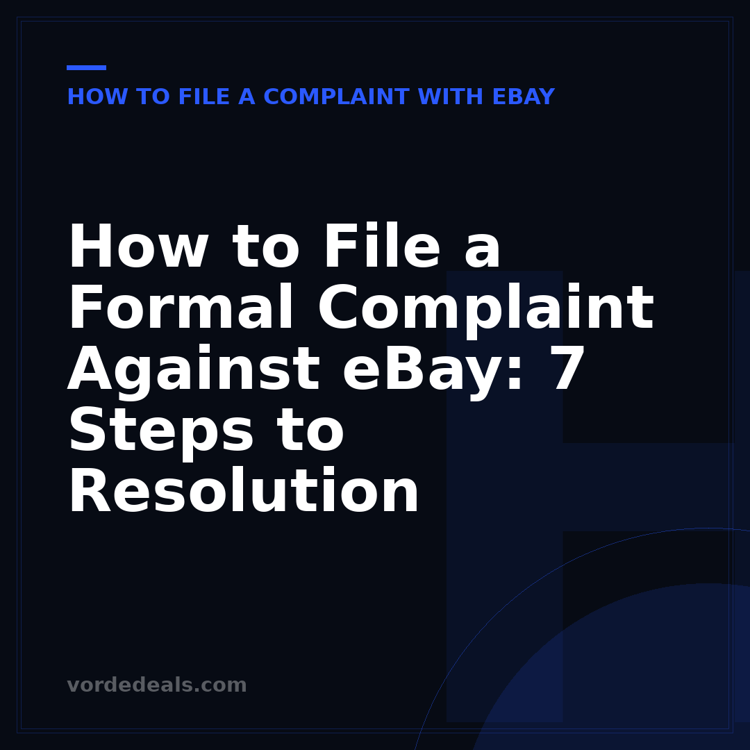How to File a Formal Complaint Against eBay: 7 Steps to Resolution
