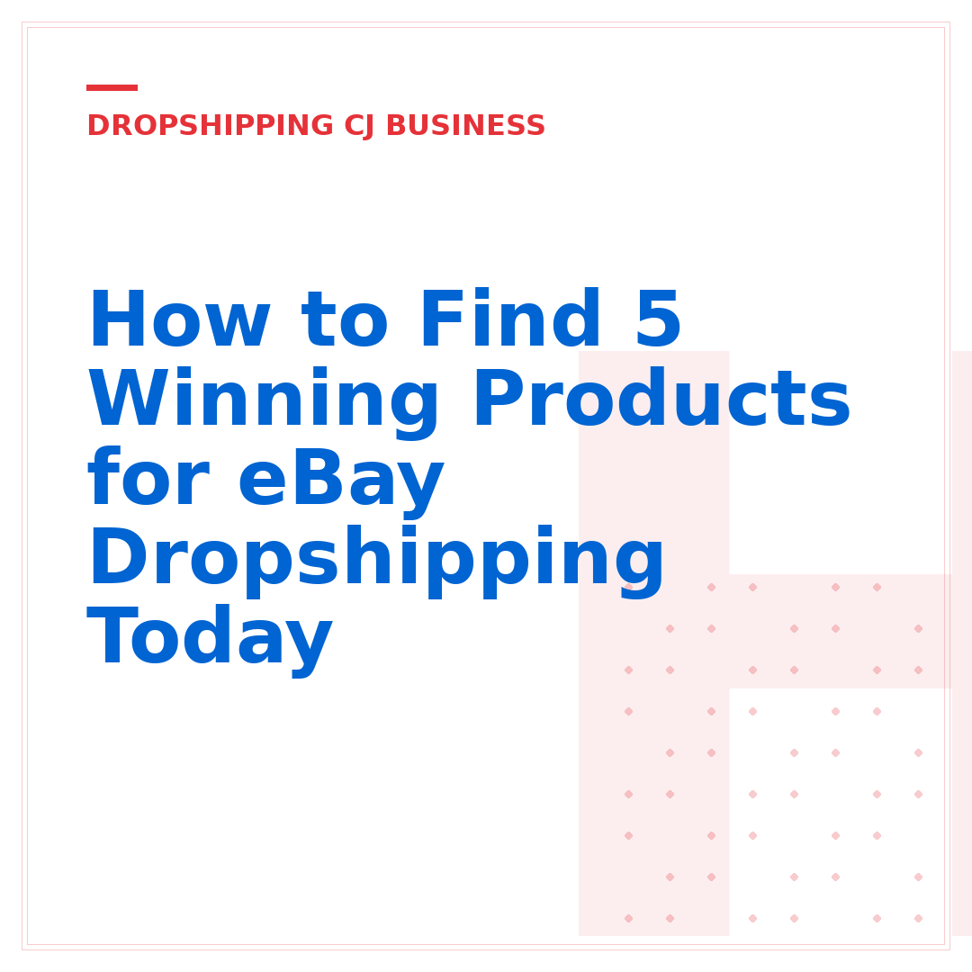How to Find 5 Winning Products for eBay Dropshipping Today