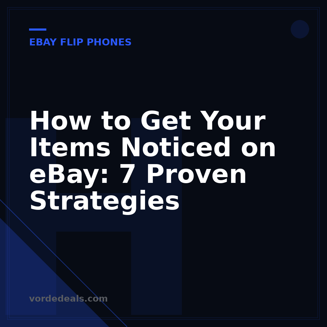 How to Get Your Items Noticed on eBay: 7 Proven Strategies