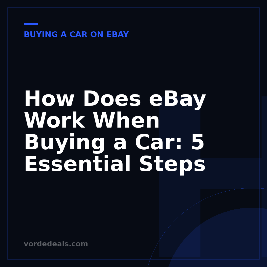 How Does eBay Work When Buying a Car: 5 Essential Steps
