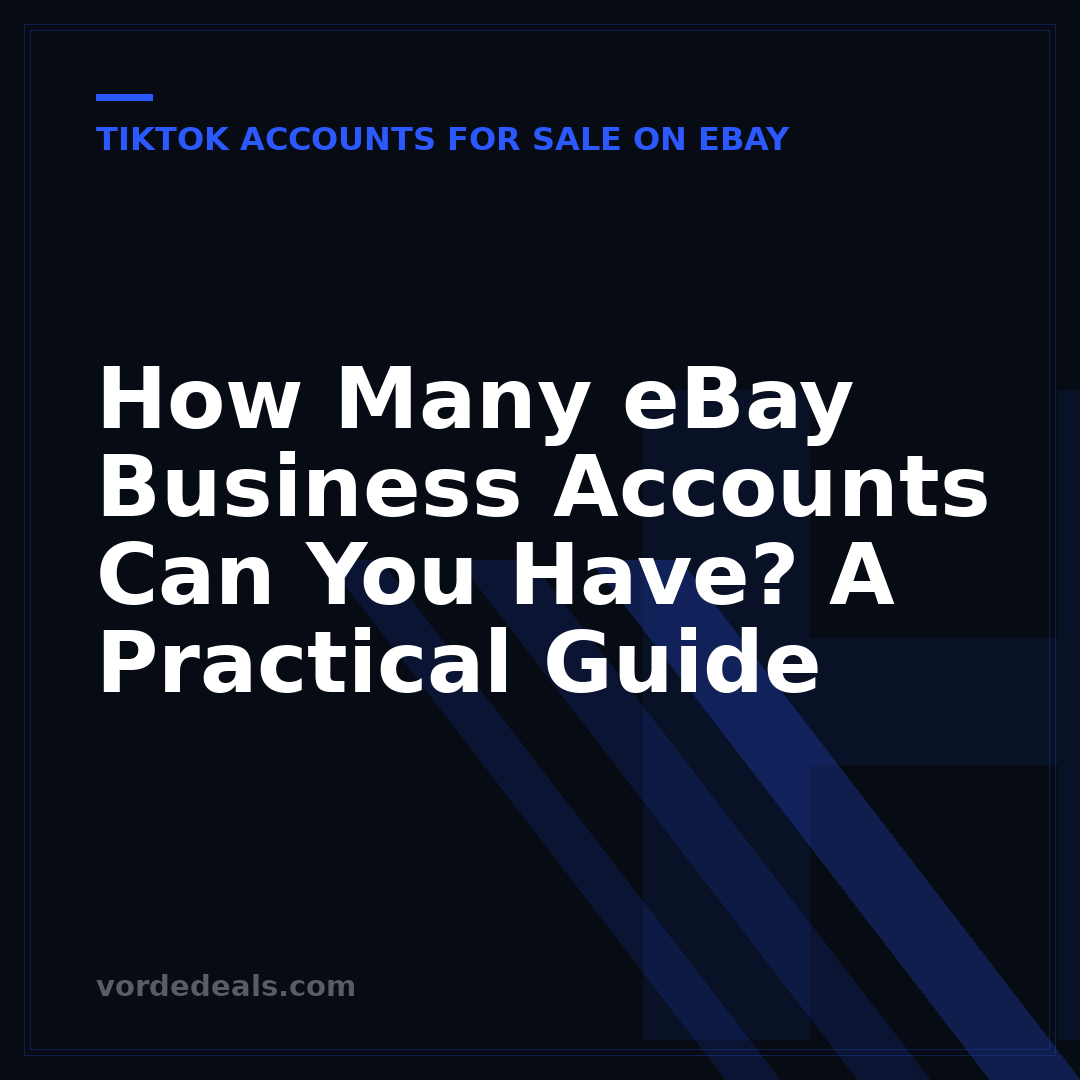 How Many eBay Business Accounts Can You Have? A Practical Guide