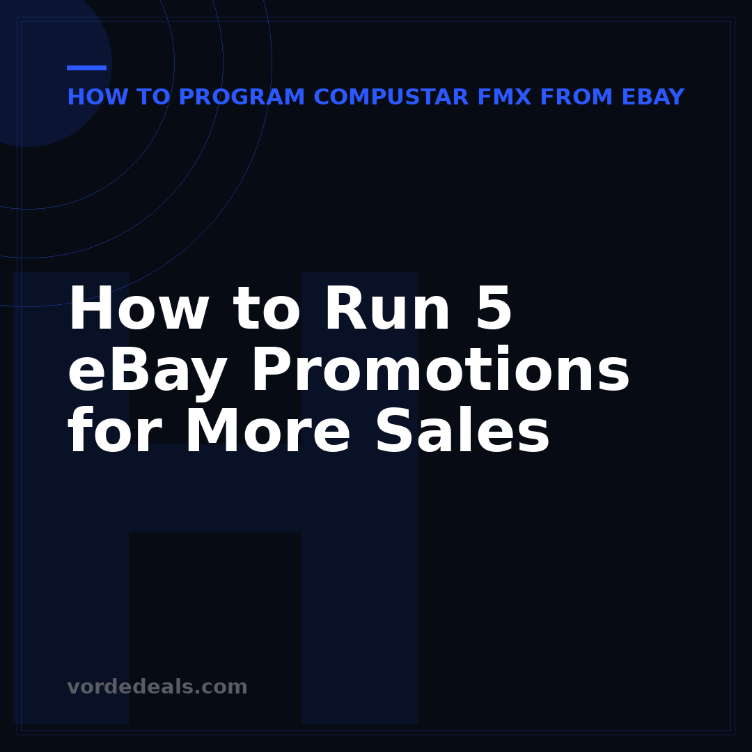 How to Run 5 eBay Promotions for More Sales