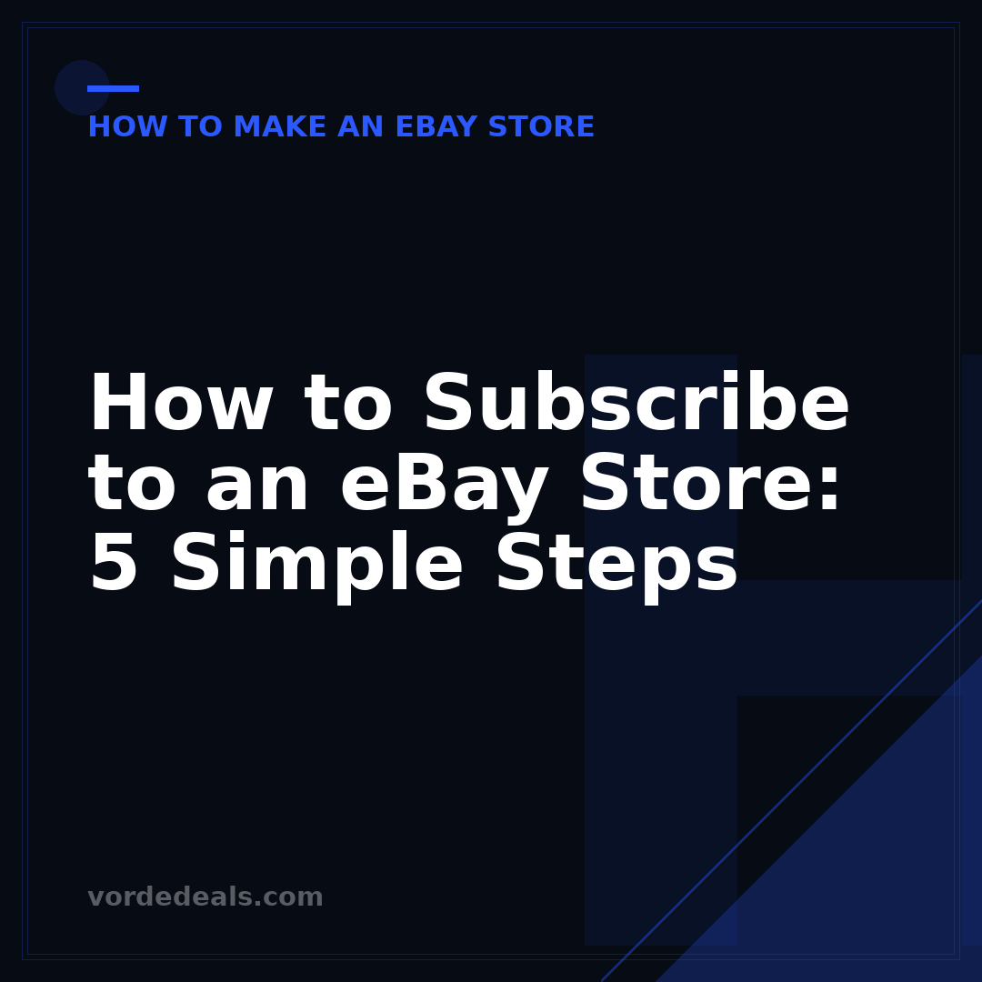 How to Subscribe to an eBay Store: 5 Simple Steps