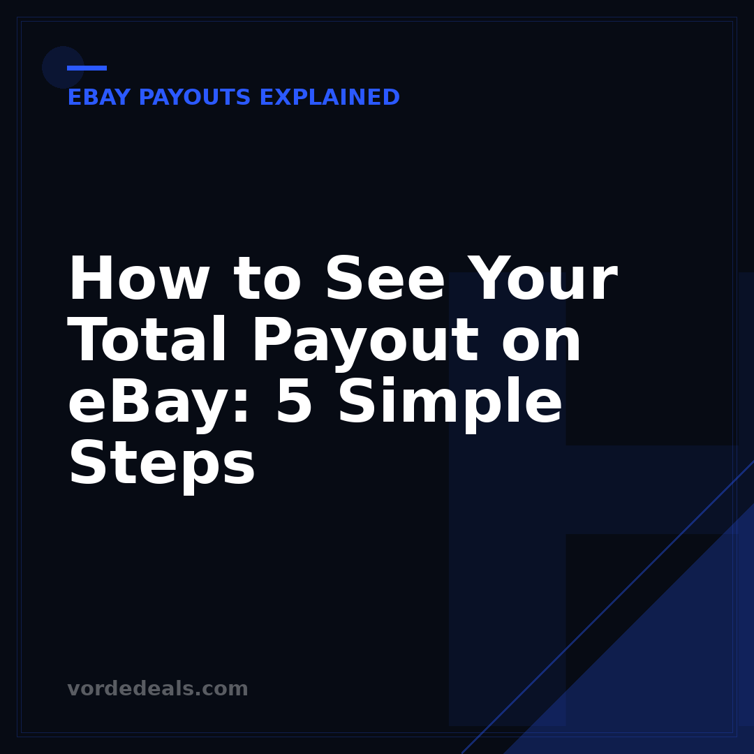 How to See Your Total Payout on eBay: 5 Simple Steps
