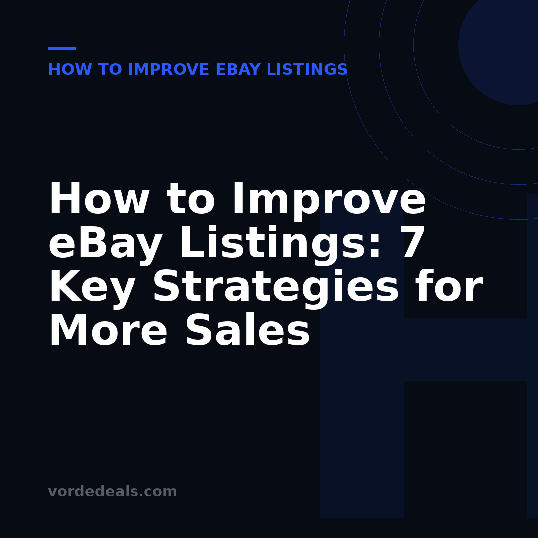 How to Improve eBay Listings: 7 Key Strategies for More Sales