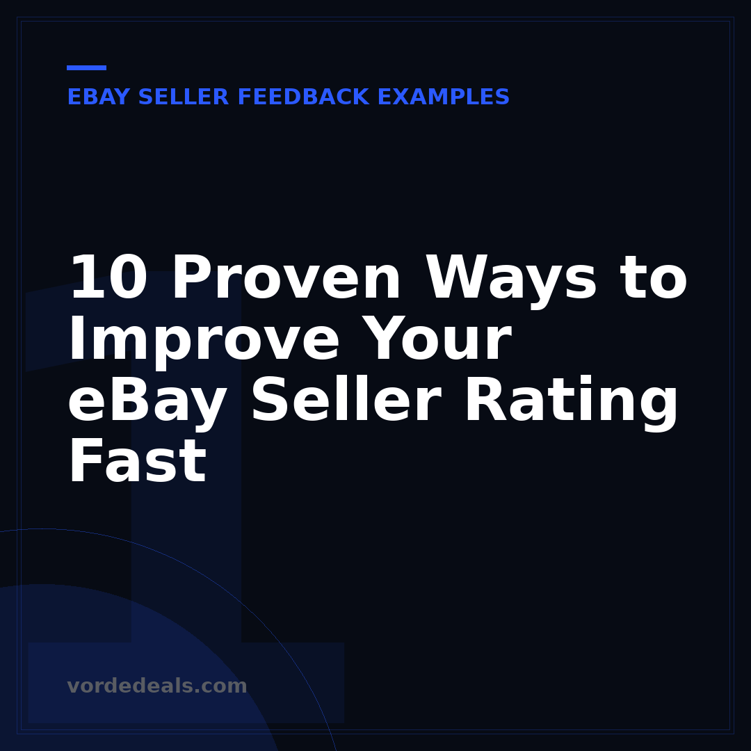 10 Proven Ways to Improve Your eBay Seller Rating Fast