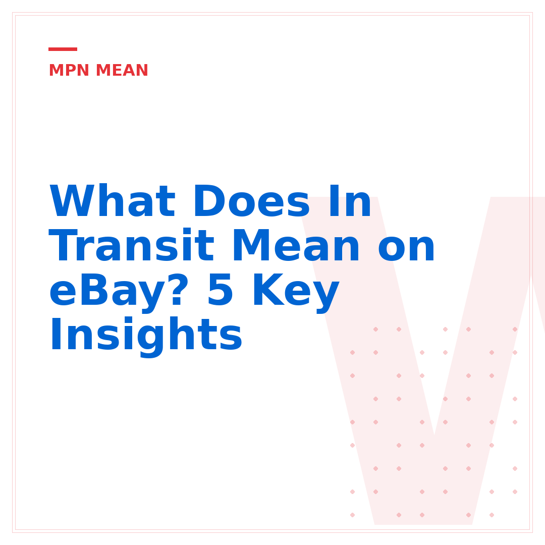 What Does In Transit Mean on eBay? 5 Key Insights