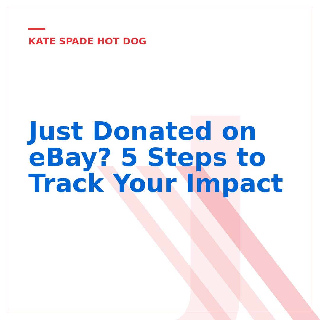 Just Donated on eBay? 5 Steps to Track Your Impact