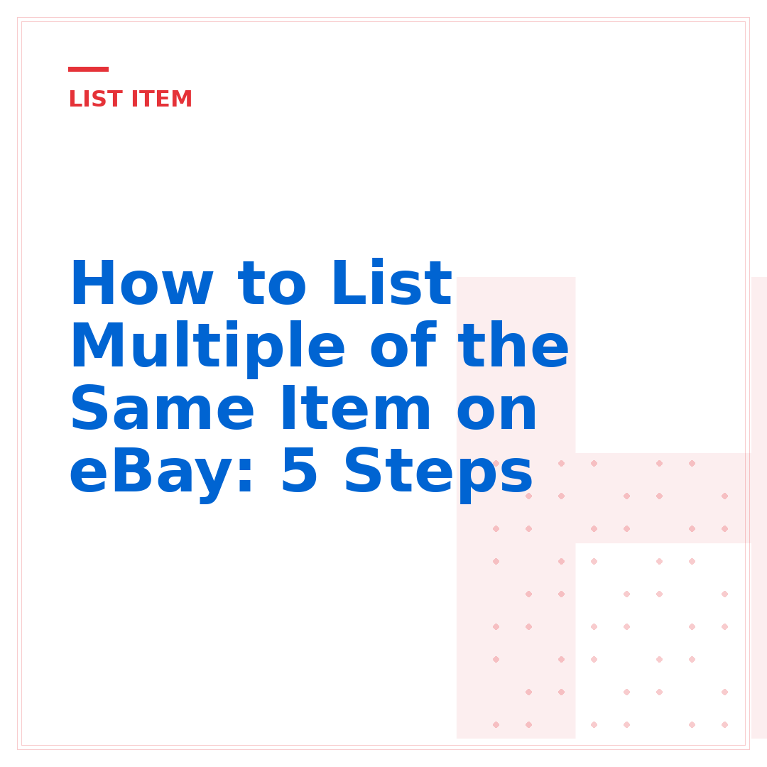 How to List Multiple of the Same Item on eBay: 5 Steps