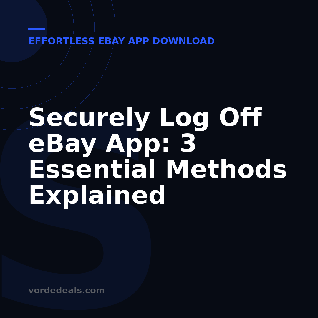 Securely Log Off eBay App: 3 Essential Methods Explained