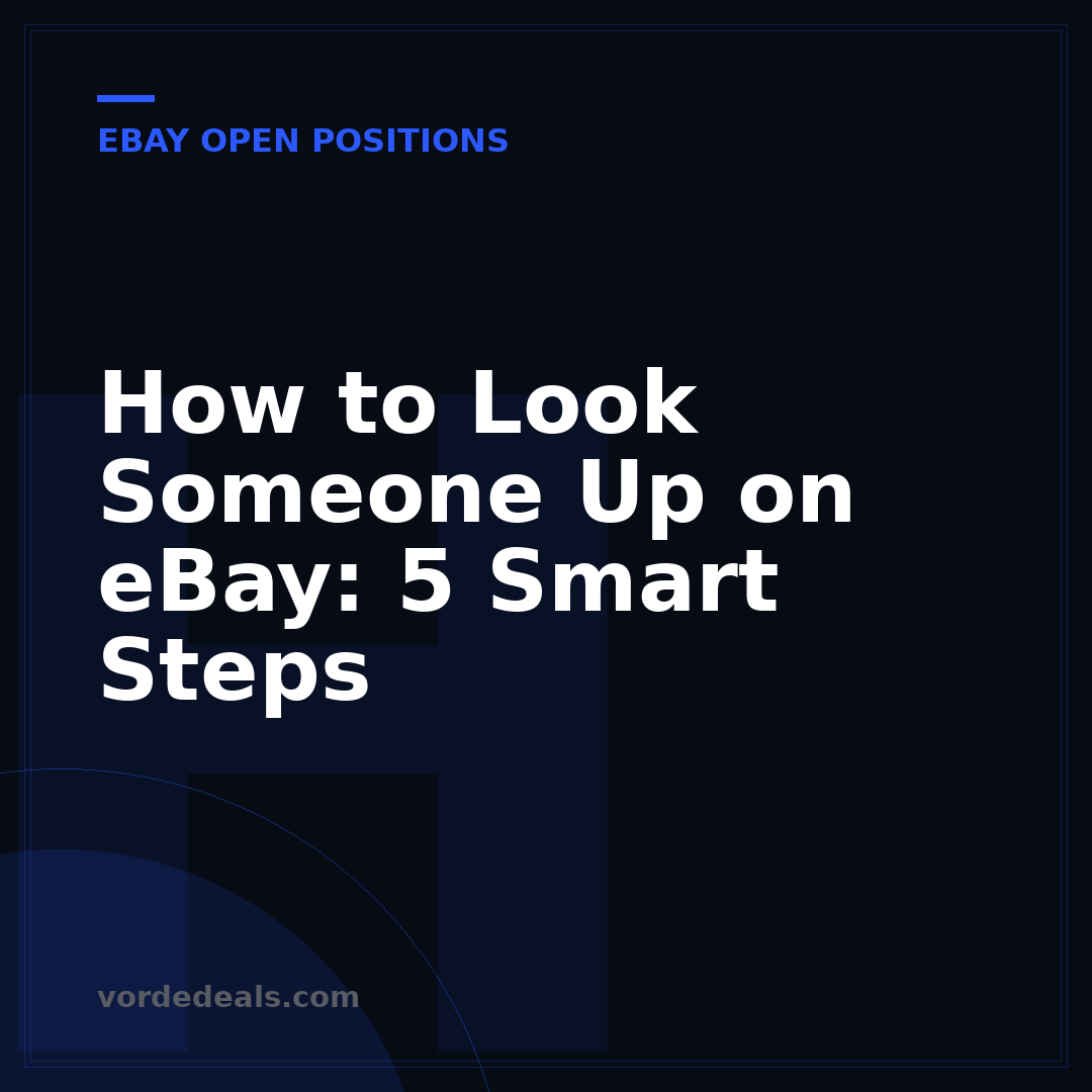 How to Look Someone Up on eBay: 5 Smart Steps