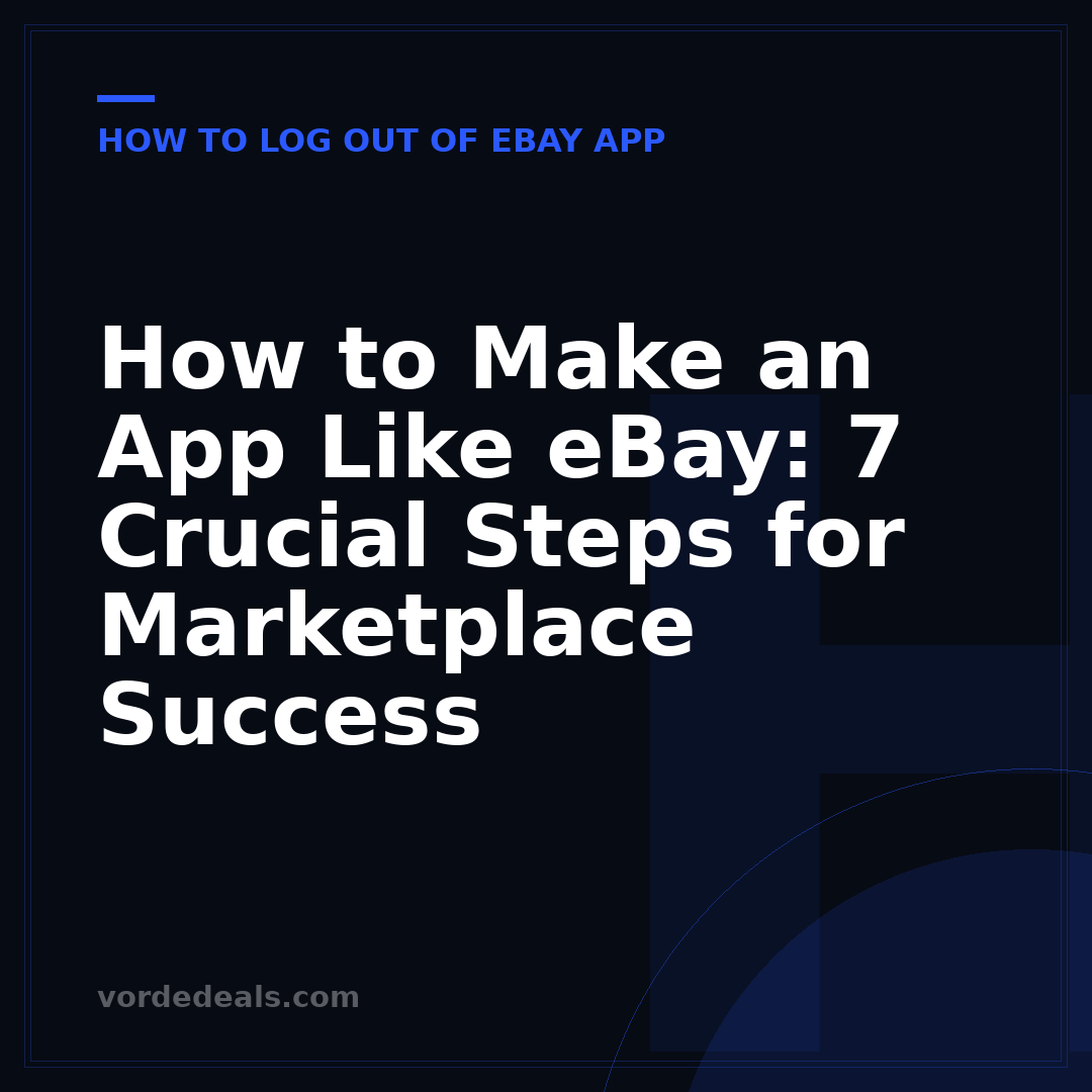 How to Make an App Like eBay: 7 Crucial Steps for Marketplace Success