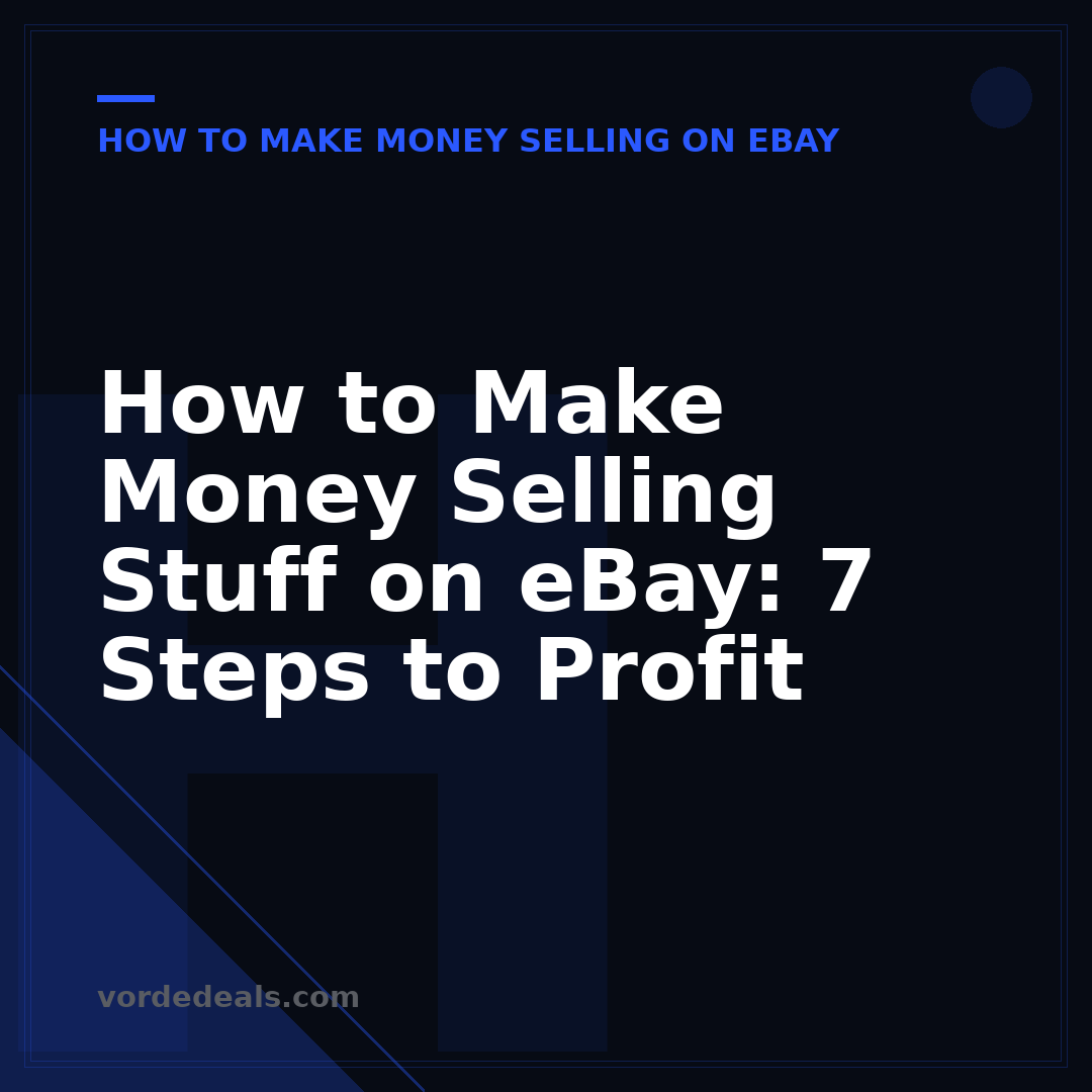 How to Make Money Selling Stuff on eBay: 7 Steps to Profit