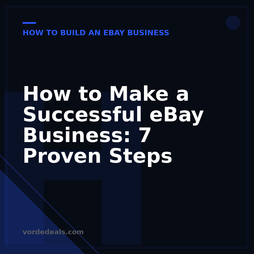 How to Make a Successful eBay Business: 7 Proven Steps