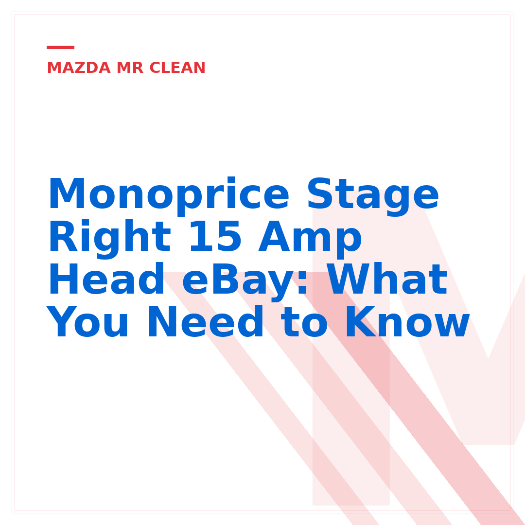 Monoprice Stage Right 15 Amp Head eBay: What You Need to Know