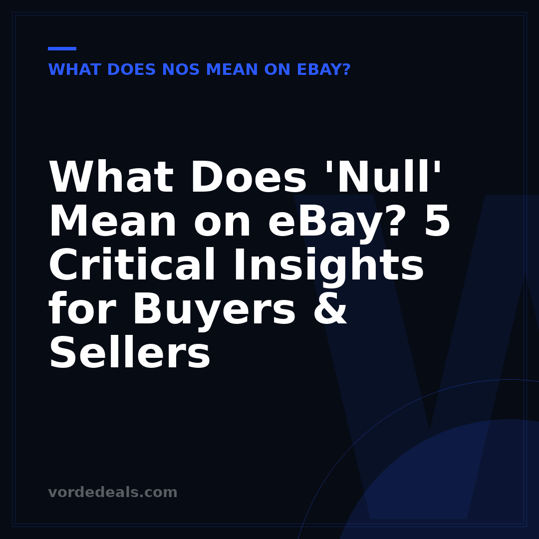 What Does 'Null' Mean on eBay? 5 Critical Insights for Buyers & Sellers