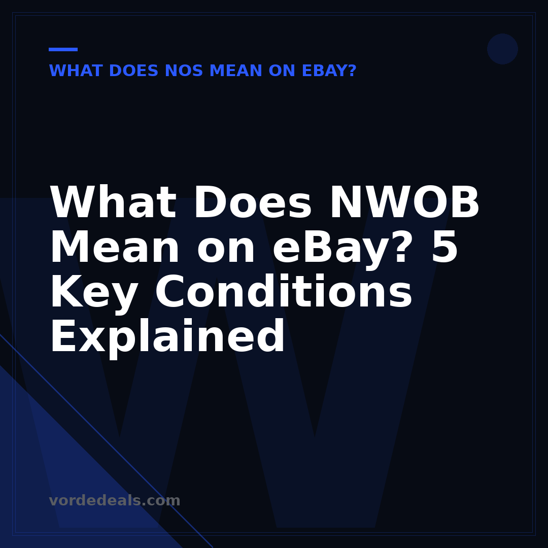 What Does NWOB Mean on eBay? 5 Key Conditions Explained