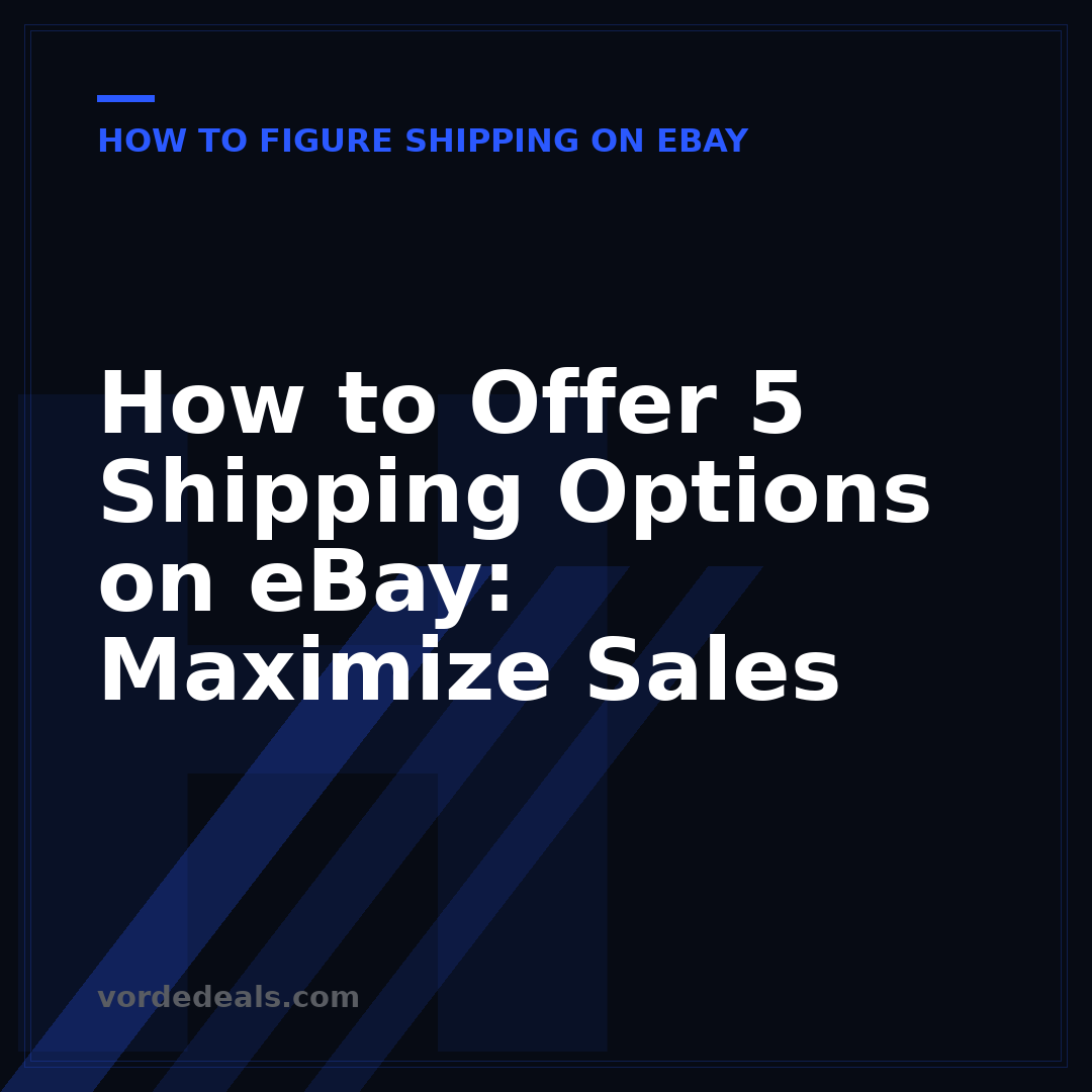 How to Offer 5 Shipping Options on eBay: Maximize Sales