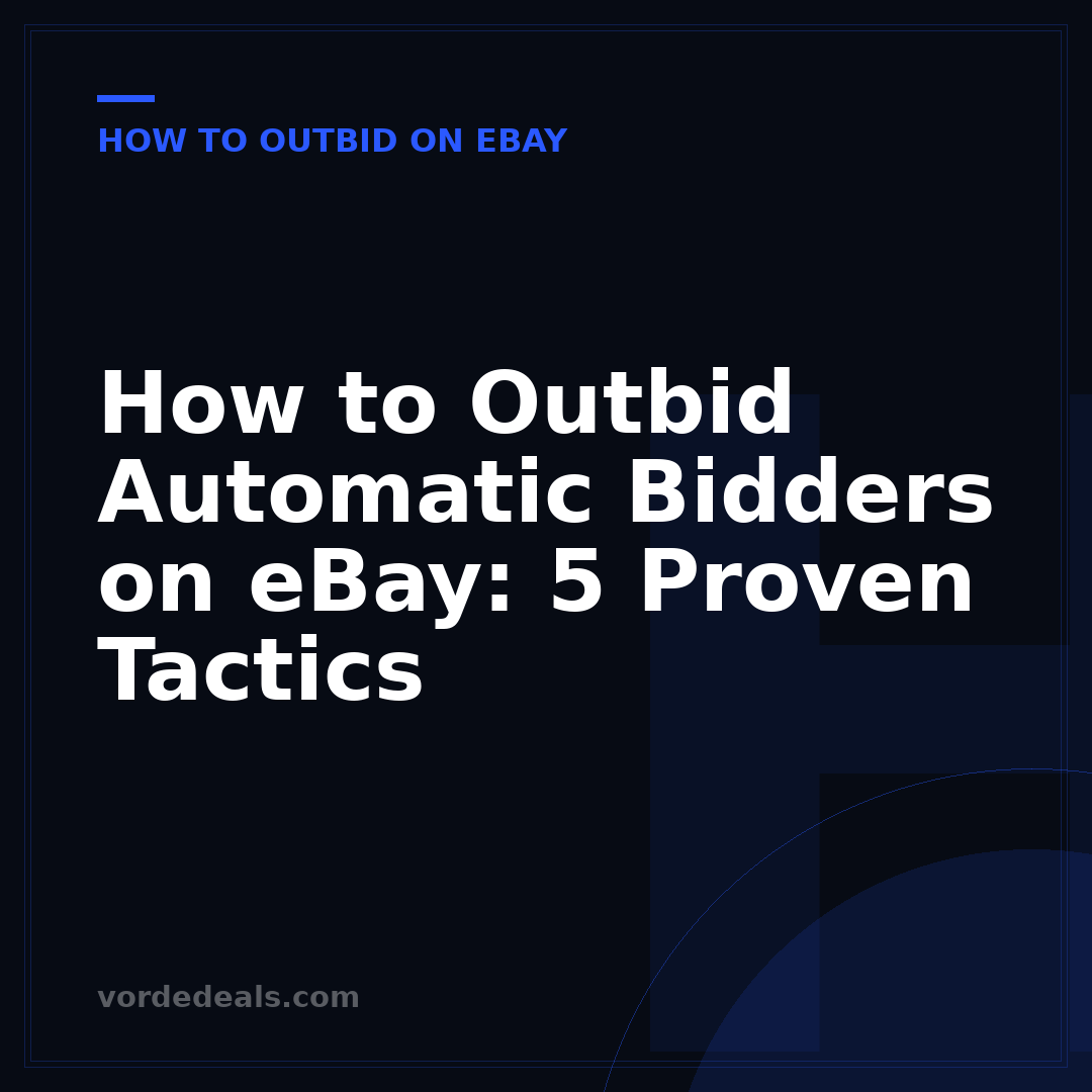 How to Outbid Automatic Bidders on eBay: 5 Proven Tactics