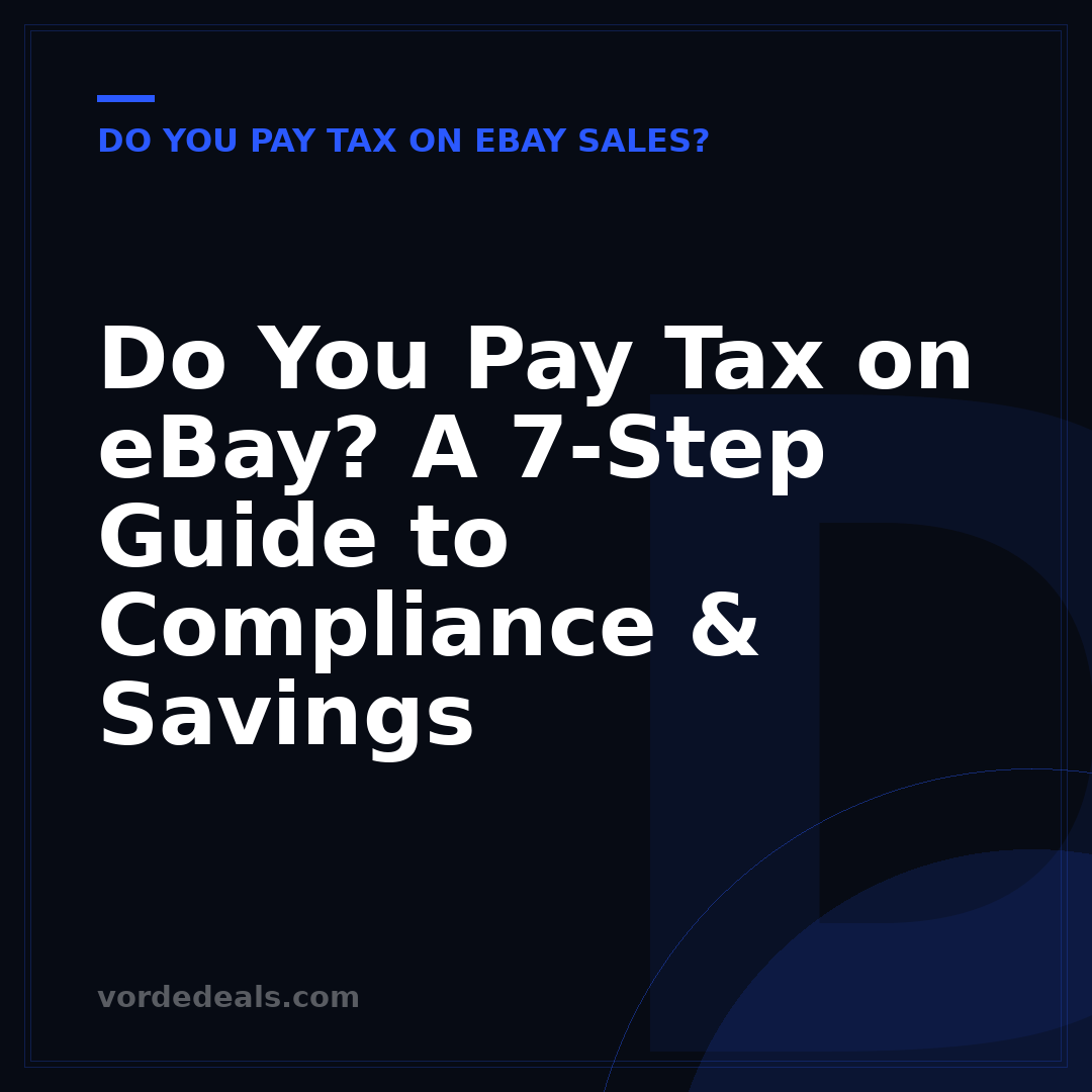 Do You Pay Tax on eBay? A 7-Step Guide to Compliance & Savings