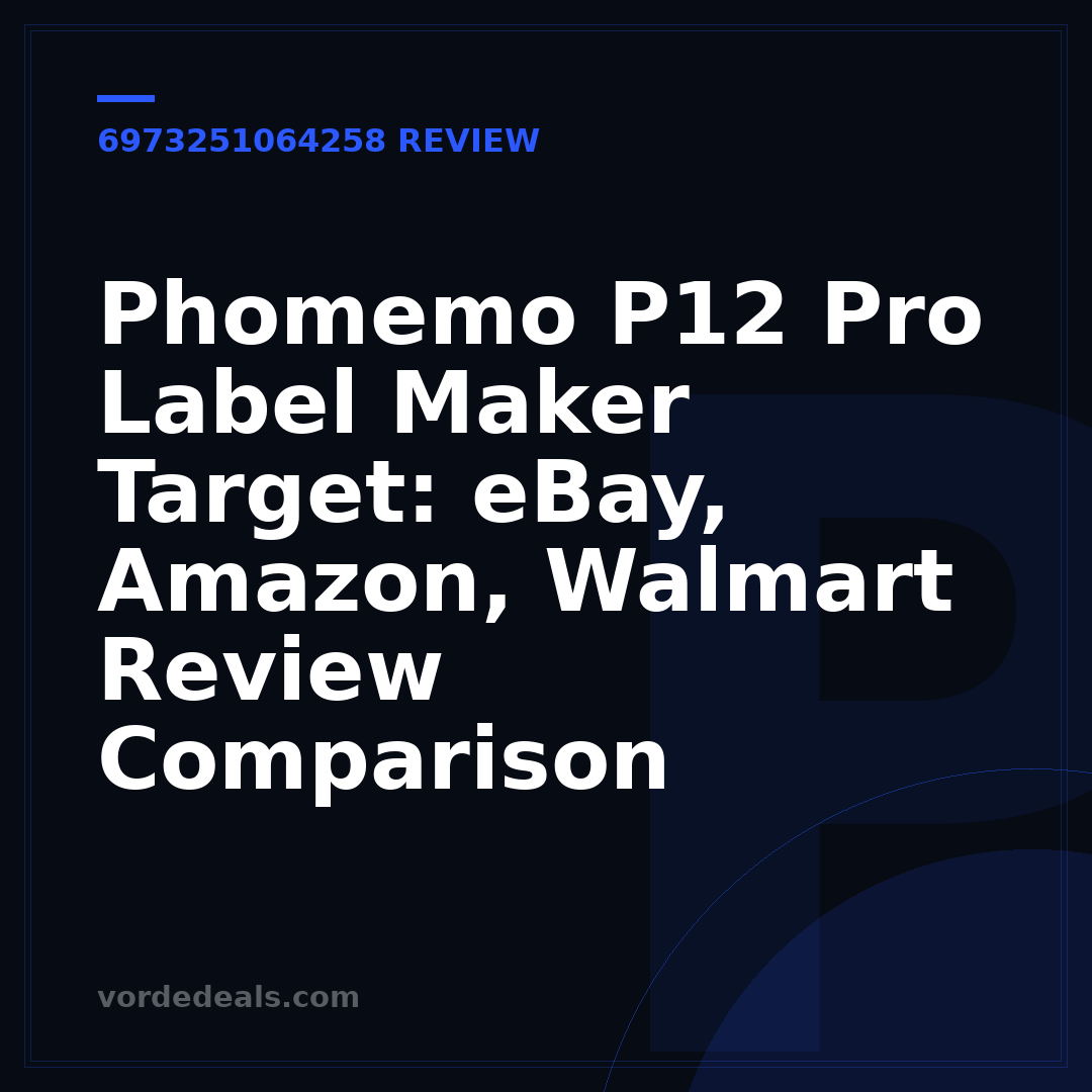 Phomemo P12 Pro Label Maker Target: eBay, Amazon, Walmart Review Comparison