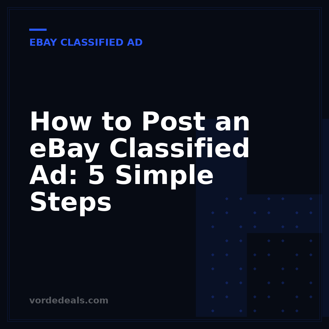 How to Post an eBay Classified Ad: 5 Simple Steps