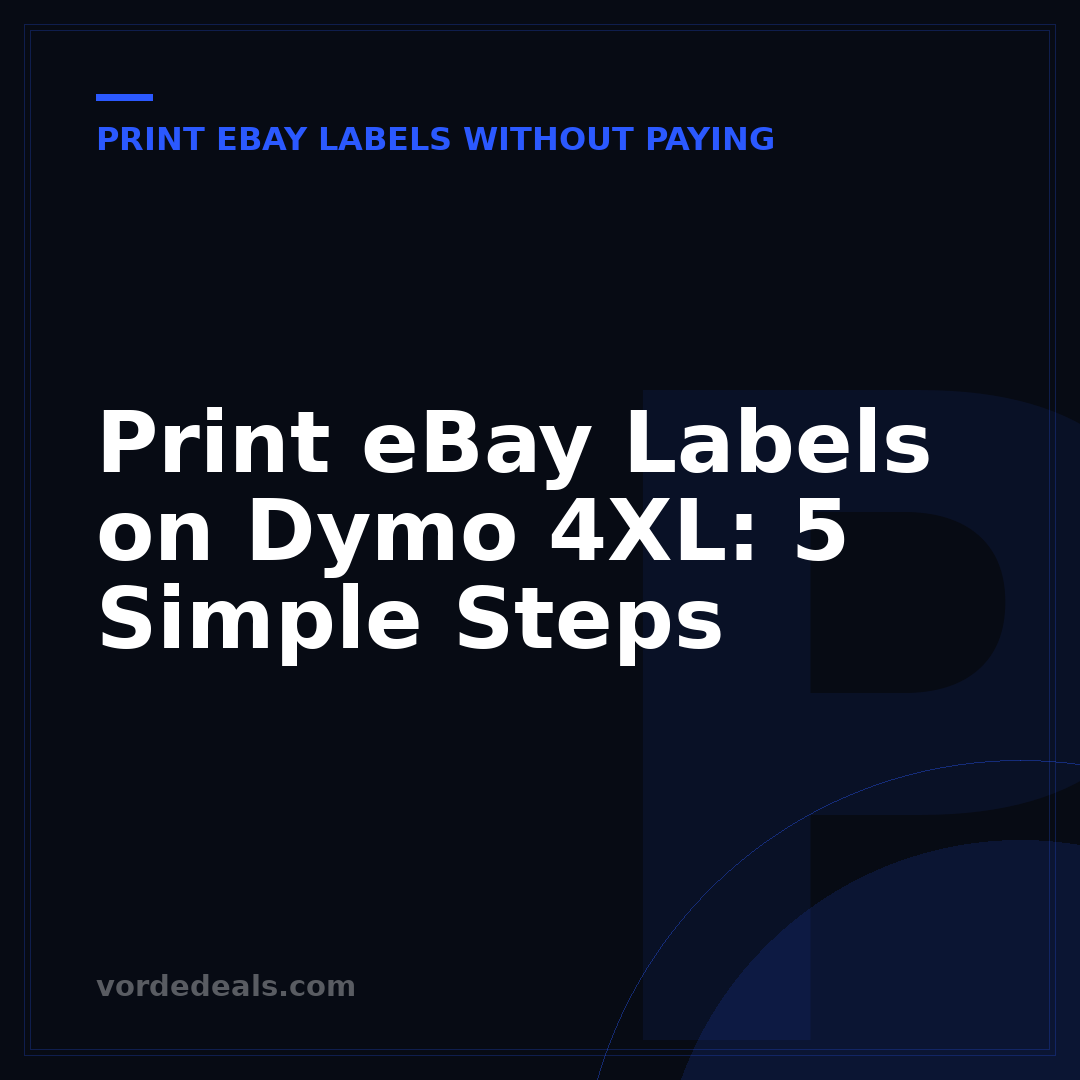 Print eBay Labels on Dymo 4XL: 5 Simple Steps