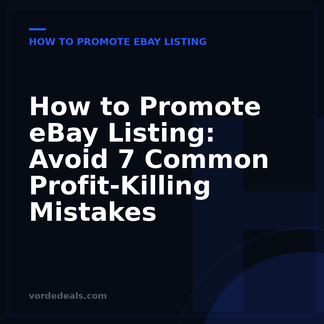How to Promote eBay Listing: Avoid 7 Common Profit-Killing Mistakes