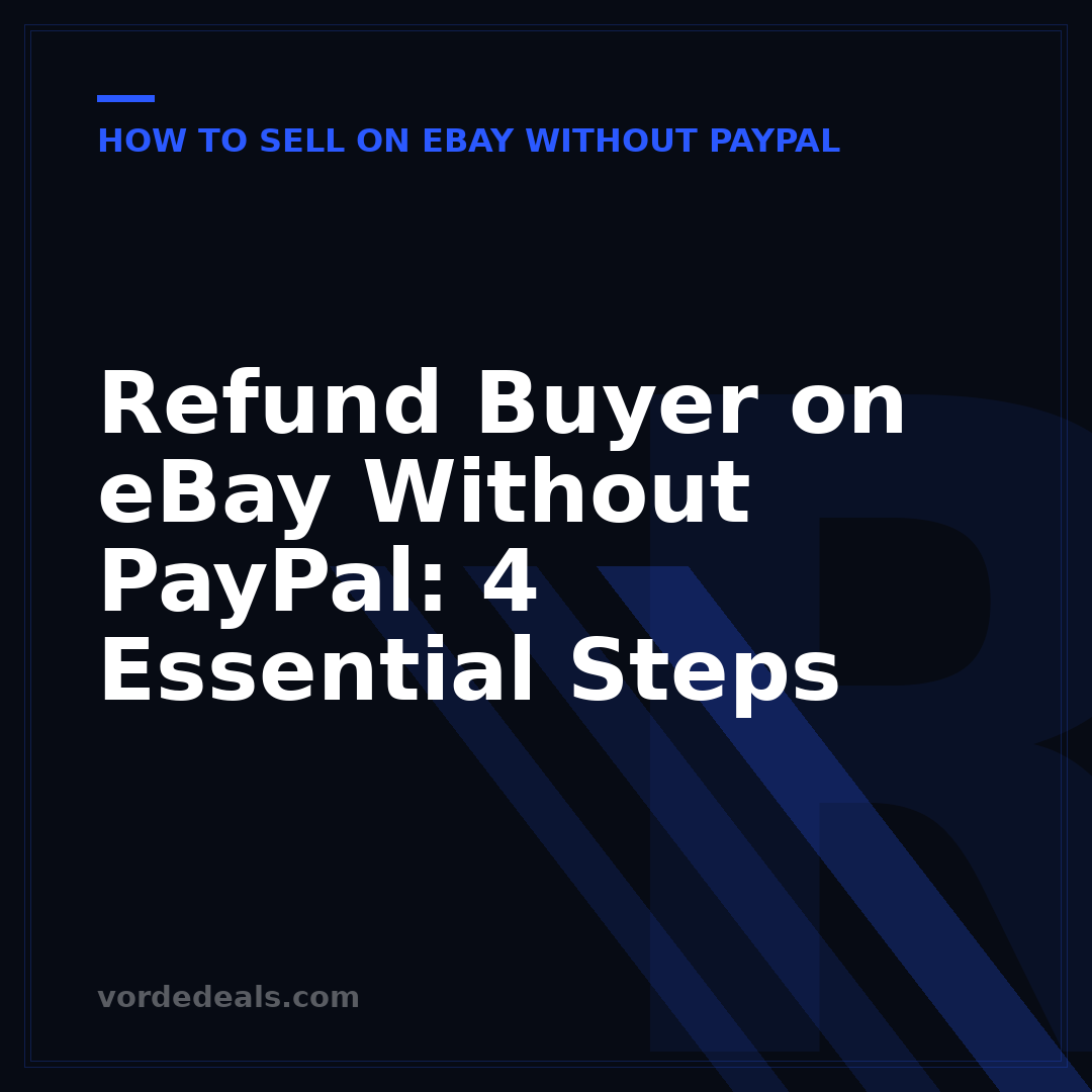 Refund Buyer on eBay Without PayPal: 4 Essential Steps