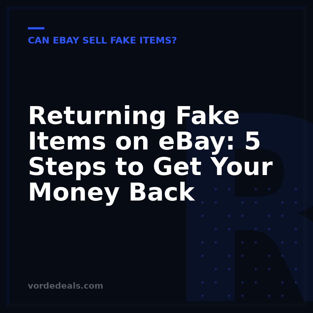 Returning Fake Items on eBay: 5 Steps to Get Your Money Back