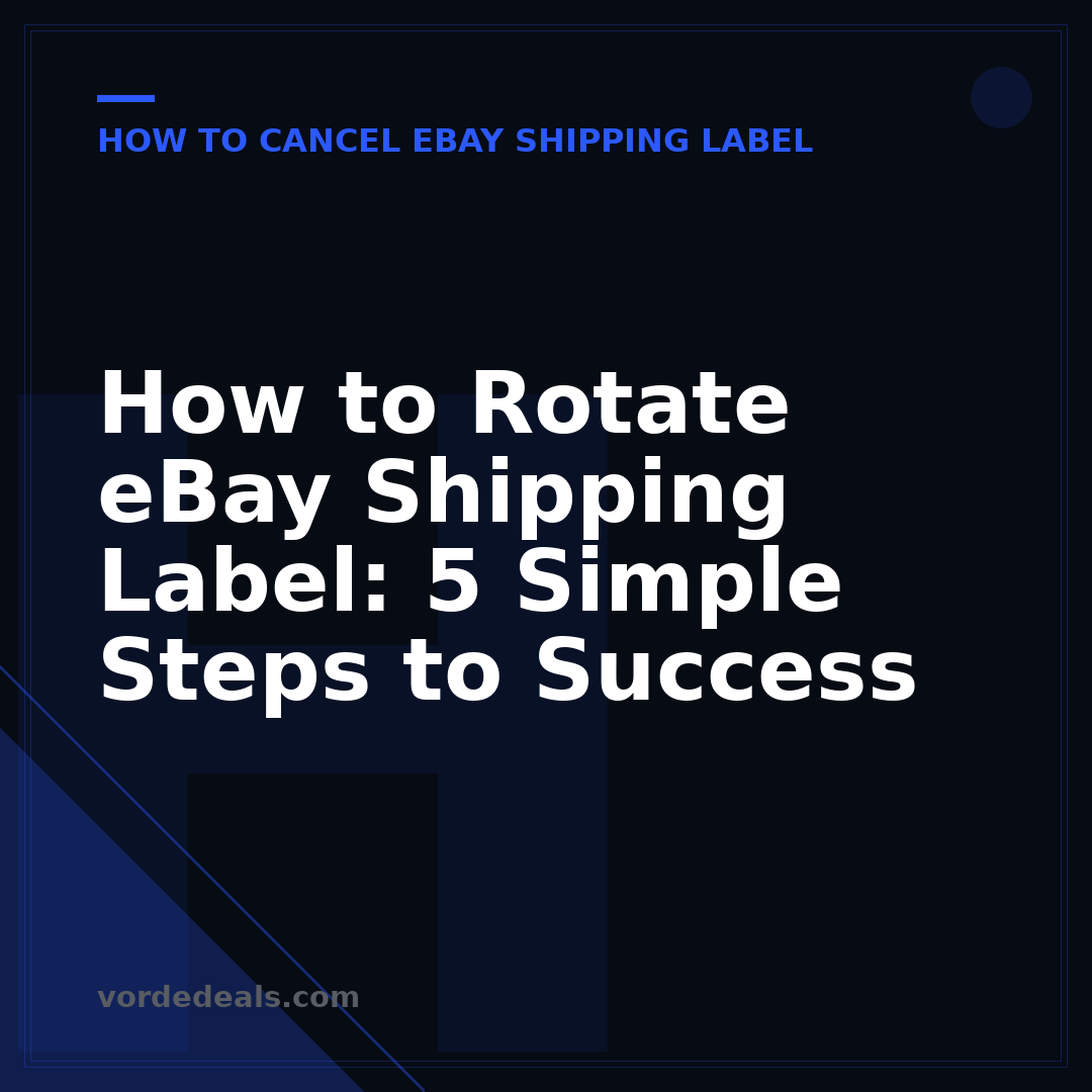 How to Rotate eBay Shipping Label: 5 Simple Steps to Success
